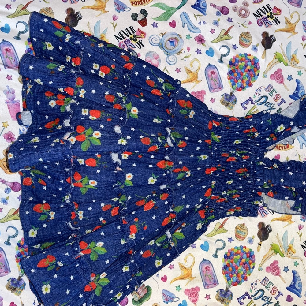 Floral Blue Kids Casual Dress